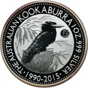Austrália, Alžbeta II, 1 dolár 2015 - 25. výročie série austrálskych mincí Kukabura