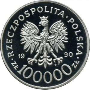 100.000 złotych 1990 Solidarność - GRUBA
