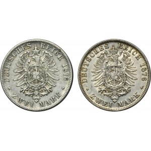 Súprava, Nemecko, 2 marky 1876 (2 kusy).