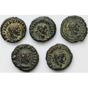 Súprava, provinčný Rím, Egypt, Alexandria, Tetradrachma (5 kusov).