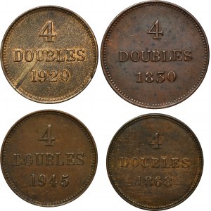 Sada, Velká Británie, Guernsey, 4 Double (4 kusy).