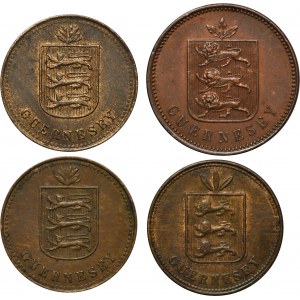 Set, Great Britain, Guernsey, 4 Double (4 pcs.)