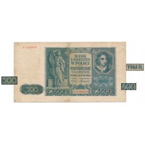 50 Zloty 1941 ERSATZ für 500 Zloty 1961