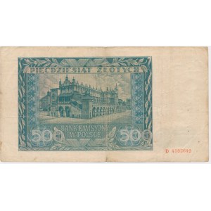 50 Zloty 1941 ERSATZ für 500 Zloty 1961