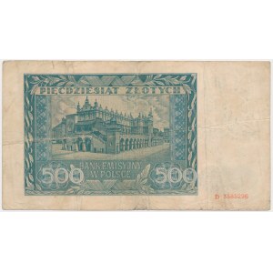 50 zlotys 1941 REVENUE for 500 zlotys 1961