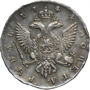 Russia, Elizabeth, Rouble Petersburg 1744 СПБ