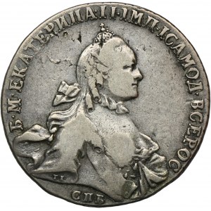 Rosja, Katarzyna II, Rubel Petersburg 1763 СПБ ЯI