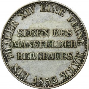 Nemecko, Pruské kráľovstvo, Fridrich Viliam IV, Thaler Berlín 1852 A