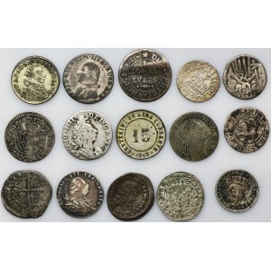 Satz, Dänemark, Deutschland, Schlesien unter preußischer Herrschaft, Gemischte Münzen (15 Stück).