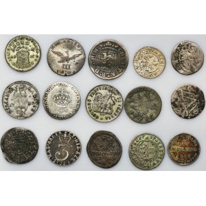 Set, Denmark, Germany, Silesia Prussian rule, Mix of coin (15 pcs.)