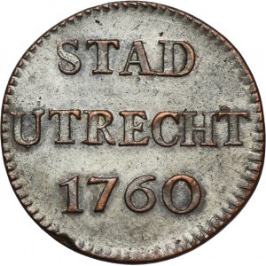 Holandská republika, mesto Utrecht, 1 Duit 1760