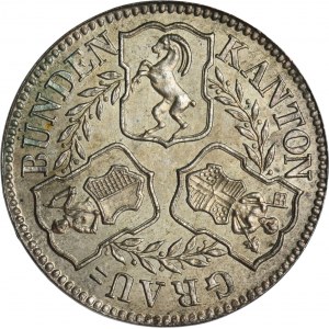 Švýcarsko, kanton Grisons, 1/2 Batzen 1842