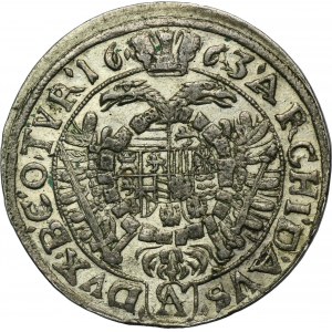 Österreich, Leopold I., 15 Krajcars Wien 1663 CA