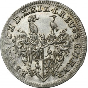 Nemecko, Reuss-Ebersdorf, Henry XXIX, 1/24 Thaler (penny) Saalfeld 1739 GHE