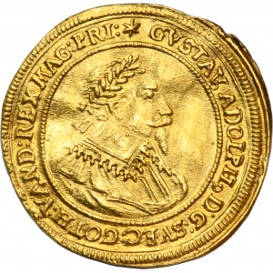 Švédsko, Gustavus Adolf, Ducat Norimberk 1632 - ex. Dr. Max Blaschegg