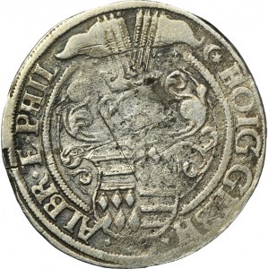 Německo, vévodství Mansfeld-Vorderortische, Hoyer VI, Gebhard VII, Albrecht VII a Philipp, Halftalar 1539 - RARE