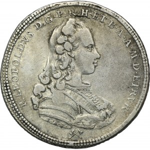 Taliansko, Toskánsko, Peter Leopold I, 1/2 Francescone Florencia 1777 - RARE
