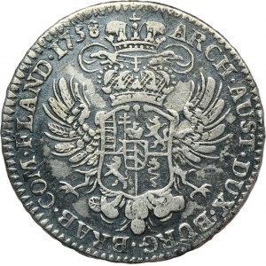 Austrian Netherlands, Maria Theresia, 1/2 Thaler (1/2 Kronenthaler) Brussels 1758