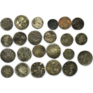 Sada, Německo, směs mincí ze 17.-18. století (23 kusů)