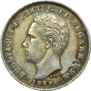Portugalsko, Louis I, 500 Reis Lisabon 1879