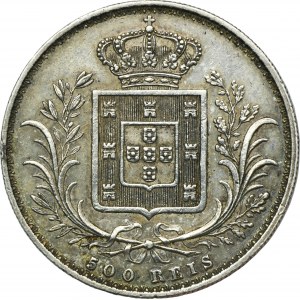 Portugalsko, Louis I, 500 Reis Lisabon 1879