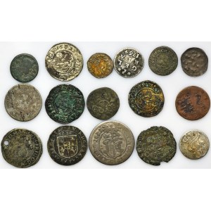 Set, Germany and West Pomerania under Sweden, Mix of coins from 16th-18th century (16 pcs.)