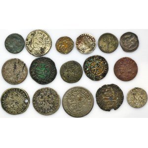 Set, Germany and West Pomerania under Sweden, Mix of coins from 16th-18th century (16 pcs.)