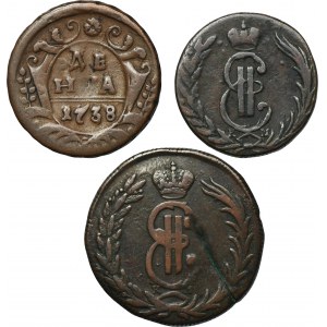 Sada, Rusko, Alžběta II, Dienga a Kopiejki (3 kusy).