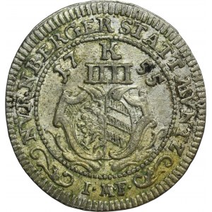 Deutschland, Stadt Nürnberg, 4 Krajcars 1755 IMF