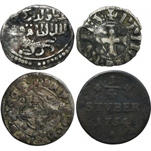 Sada, Německo, Francie a orientální mince (4 kusy).