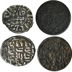 Satz, Deutschland, Frankreich und orientalische Münzen (4 Stück).