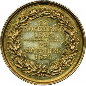 Niemcy, Saksonia-Altenburg, Ernest, Medal z okazji 50 urodzin księcia 1876