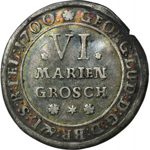 Germany, Brunswick-Calenberg-Hannover, George Ludwig, 6 Mariengroschen Zellerfeld 1700