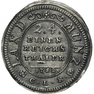 Německo, Brandenburg-Bayreuth, Frederick, 1/24 Thaler (penny) Bayreuth 1752 CLR