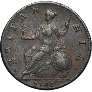 Großbritannien, Georg II., 1/2 Pence London 1746