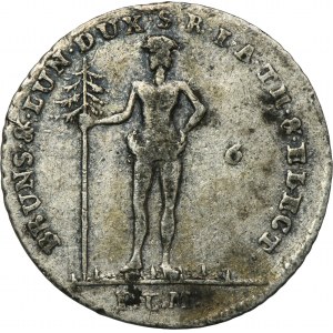 Německo, Brunswick-Calenberg-Hanower, Jiří III, 1/6 tolaru 1799 PLM
