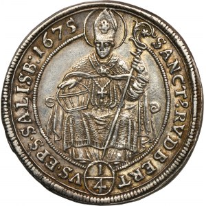 Austria, Arcybiskupstwo Salzburga, Maksymilian Gandolf von Kuenburg, 1/4 Talara 1675