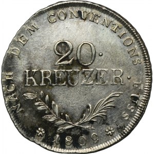 Österreich, Fürstentum Tirol, Andreas Hofer, 20 Krajcars Hall 1809