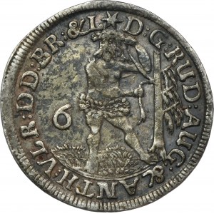 Germany, Principality of Brunswick-Wolfenbüttel, Rudolf August and Anton Ulrich, 6 Mariengroschen Zellerfeld 1696 - RARE