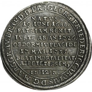Niemcy, Brandenburgia-Bayreuth, Fryderyk, 1/12 Talara Bayreuth 1735 ILR