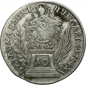 Maďarsko, Maria Teresa, 10 Krajcars Kremnica 1764 KB
