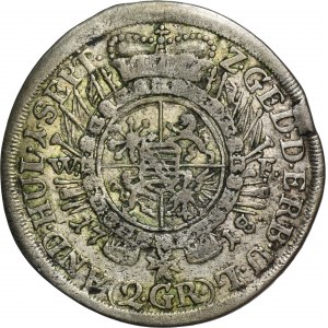 Niemcy, Saksonia-Hildburghausen, Ernest Fryderyk I, 2 Grosze Gotha 1718 - RZADKIE