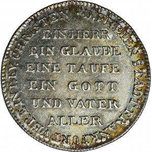 Deutschland, Stadt Frankfurt, 2 Dukaten in Silber 1817 - 300 Jahre Reformation