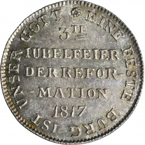 Germany, City of Frankfurt, 2 Ducat in silver 1817 - 300th Anniversary of the Reformation