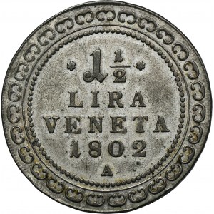 Itálie, Benátská republika, František II., 1 1/2 liry Vídeň 1802 A