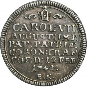 Nemecko, mesto Frankfurt, Karol VII, 1 dukát v striebre 1742