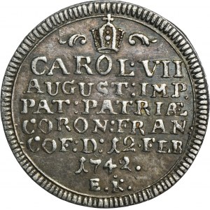 Germany, City of Frankfurt, Karl VII, 1 Ducat in silver 1742