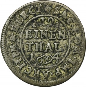 Germany, Electorate of Saxony, Johann Georg IV, 1/12 Thaler Leipzig 1694 EPH