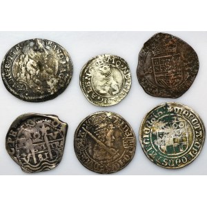 Set, European coins, Silver coins (6 pcs.)