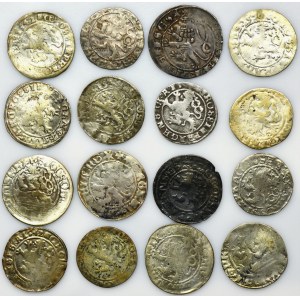 Set, Bohemia, Johann I Luxembourg, Ladislas II Jagiellon and Ferdinand I, Prague groschen (16 pcs.)